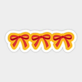 Three red bows Sticker